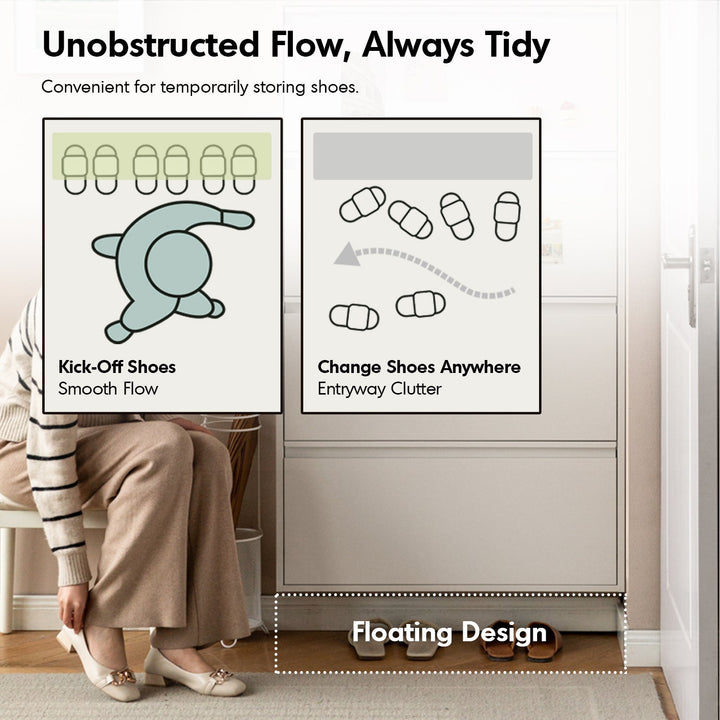 Minimalist Steel Shoe Cabinet SLIM