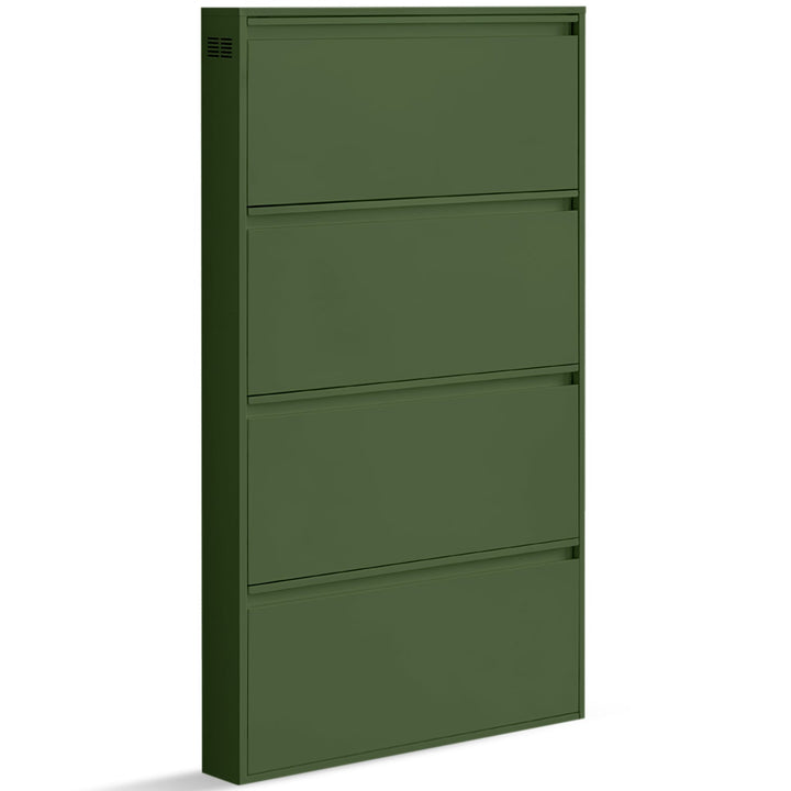 Bauhaus steel shoe cabinet slim detail 4.