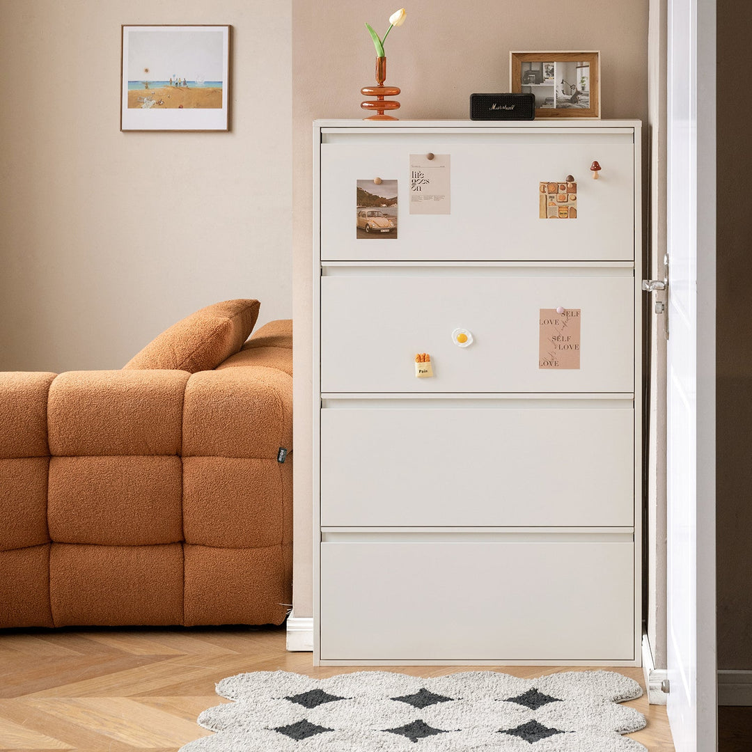 Bauhaus steel shoe cabinet slim primary product view.