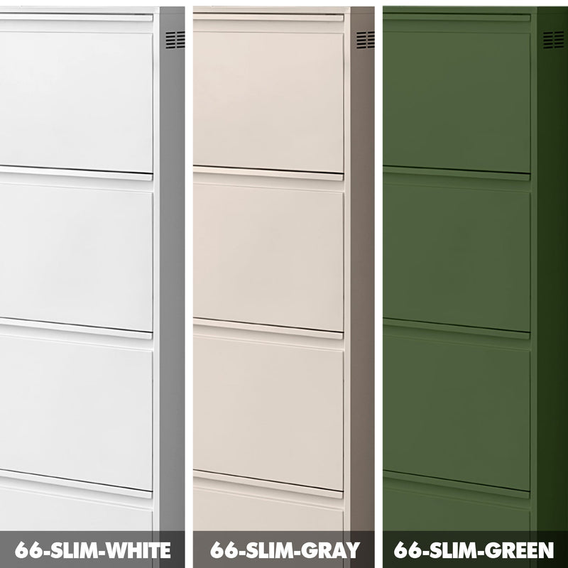 Bauhaus Steel Shoe Cabinet SLIM Color Swatches