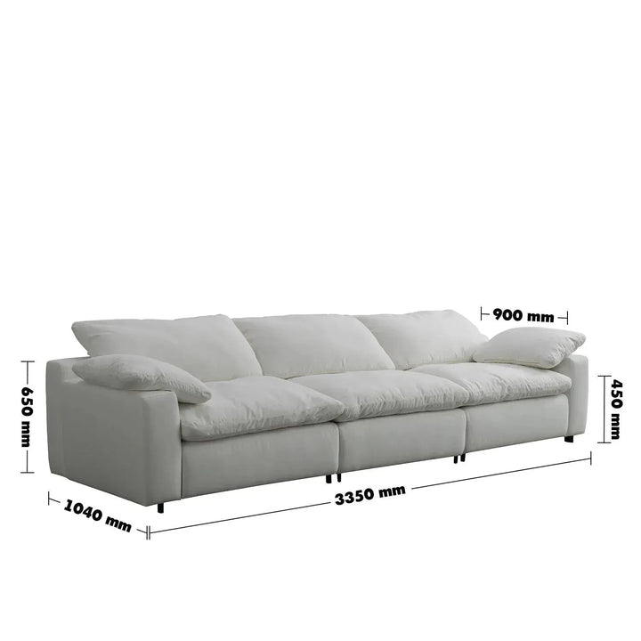 Minimalist suede fabric 5 seater sofa cloud size charts.
