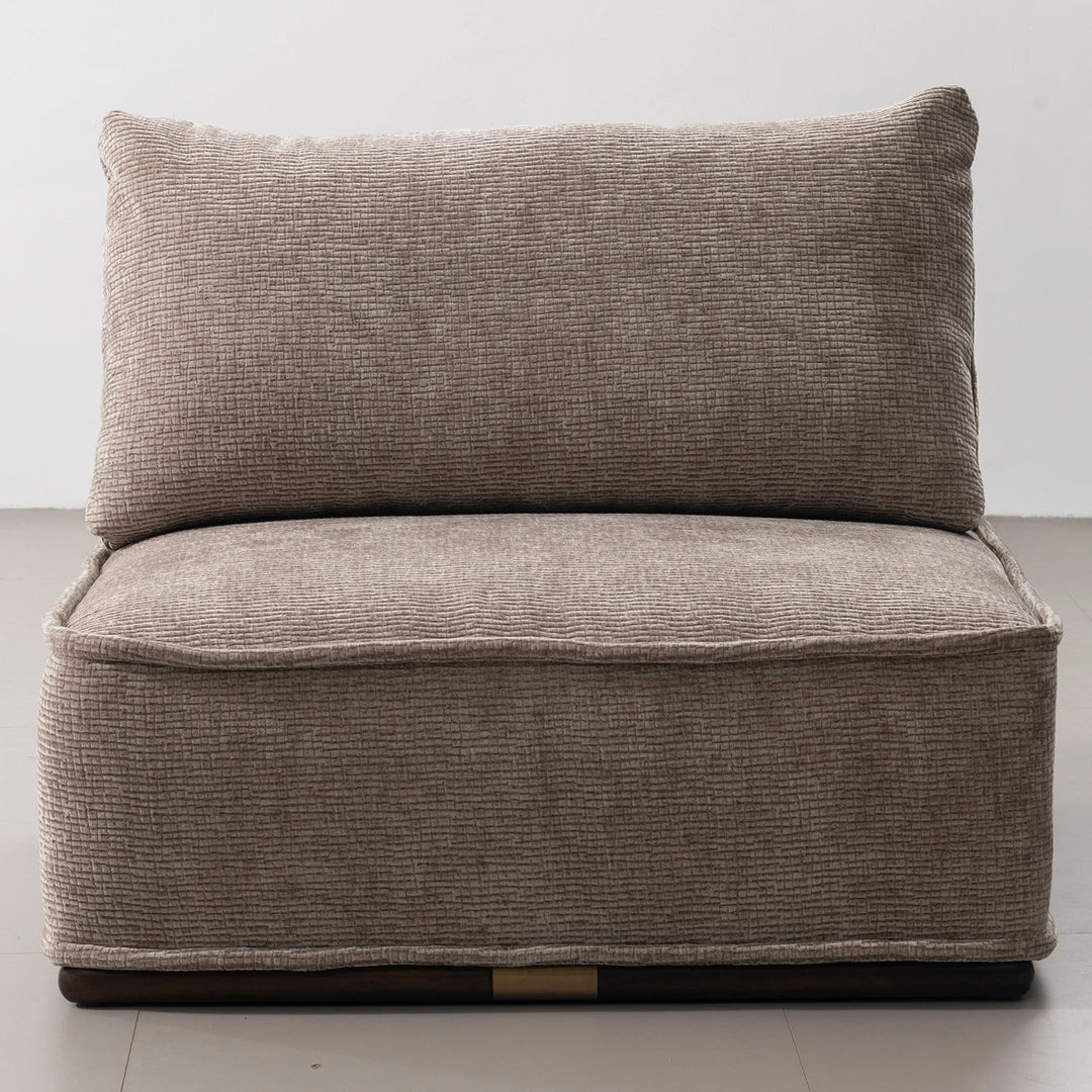 Minimalist Corduroy Velvet Fabric Modular Armless 1 Seater Sofa CORDY