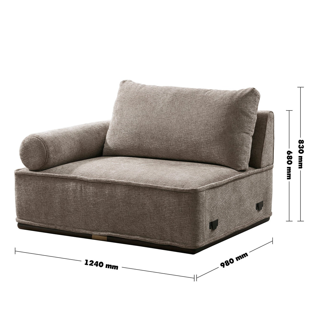 Minimalist corduroy velvet fabric modular corner 1 seater sofa cordy size charts.