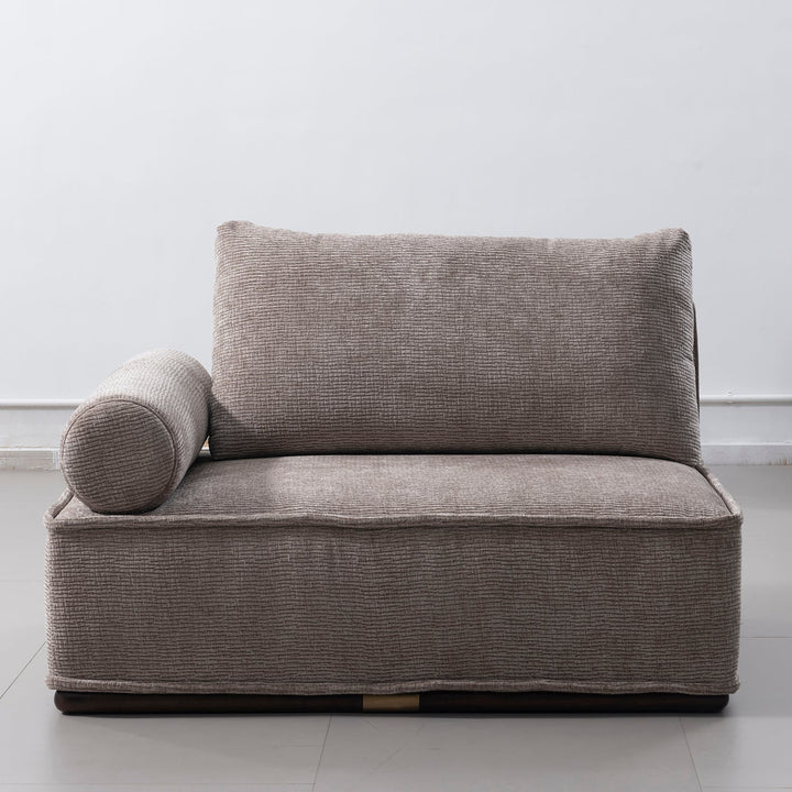 Minimalist corduroy velvet fabric modular corner 1 seater sofa cordy in details.
