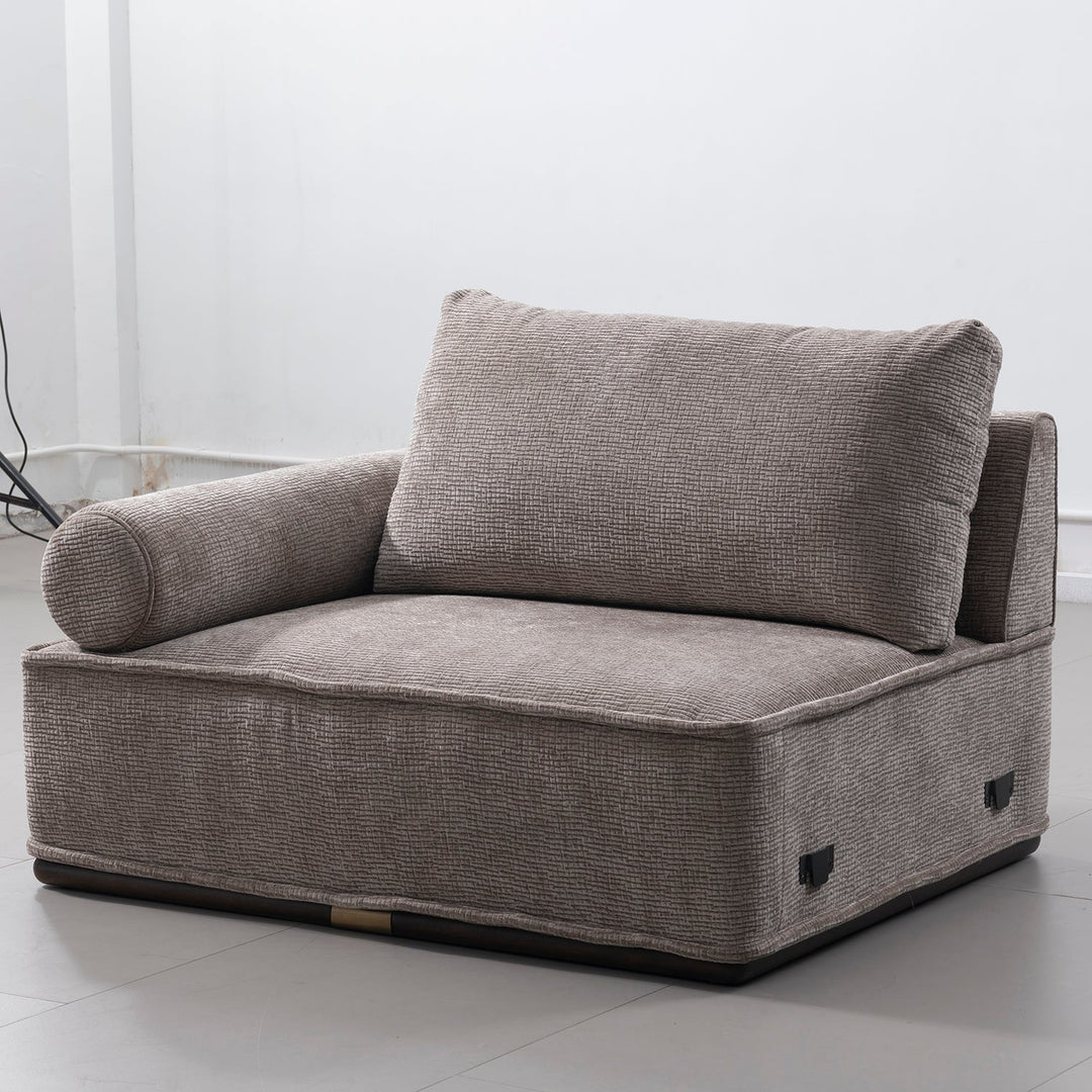 Minimalist corduroy velvet fabric modular l shape sectional sofa 4+l cordy environmental situation.