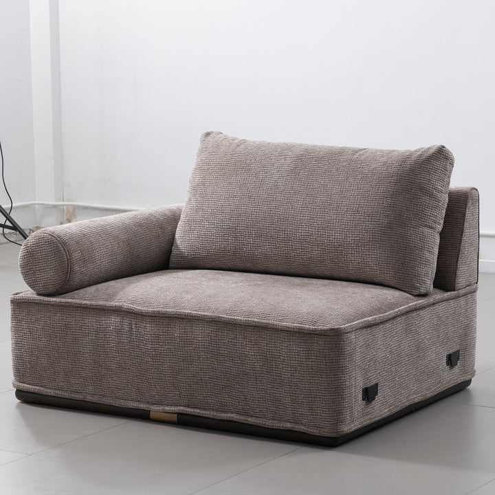 Minimalist corduroy velvet fabric modular l shape sectional sofa 4+l cordy environmental situation.