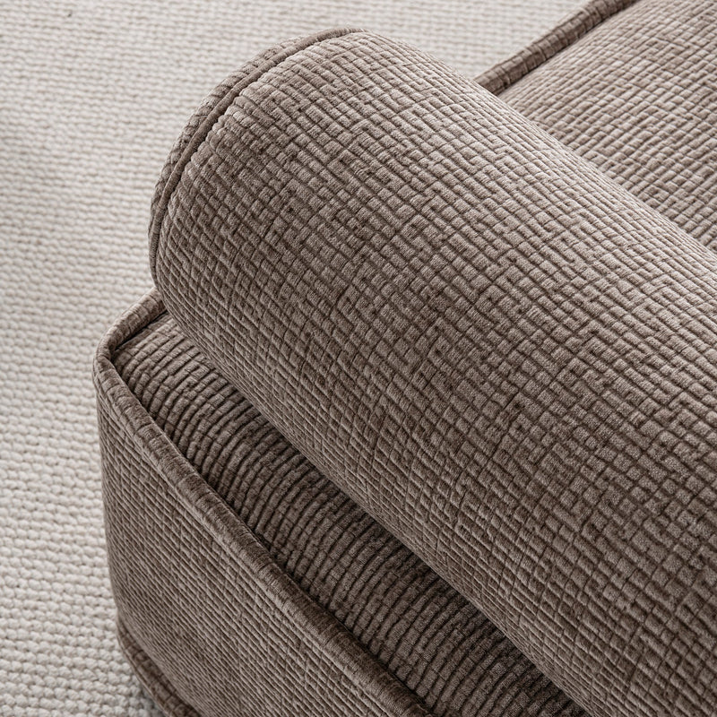 Minimalist corduroy velvet fabric modular l shape sectional sofa 4+l cordy color swatches.