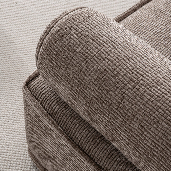Minimalist corduroy velvet fabric modular l shape sectional sofa 4+l cordy color swatches.