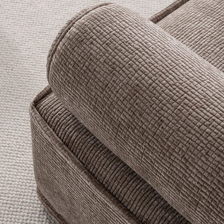 Minimalist Corduroy Velvet Fabric Sectional 5 Seater Sofa CORDY