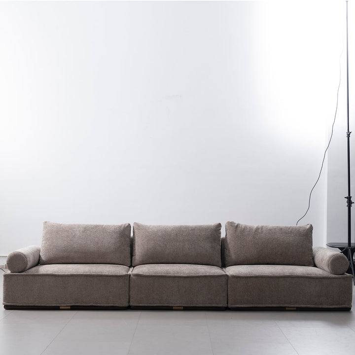 Minimalist corduroy velvet fabric sectional 5 seater sofa cordy in details.
