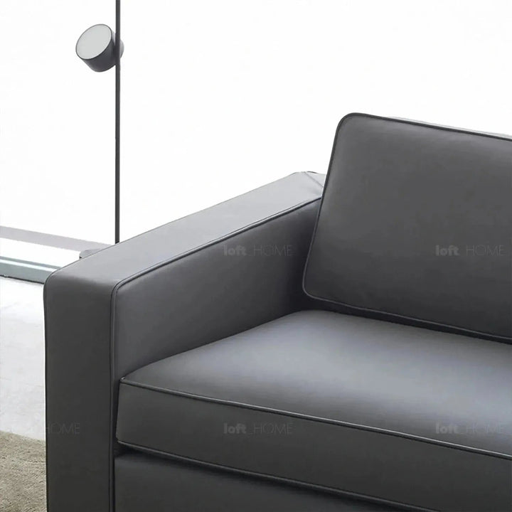 Minimalist fabric 2 seater sofa vemb in still life.