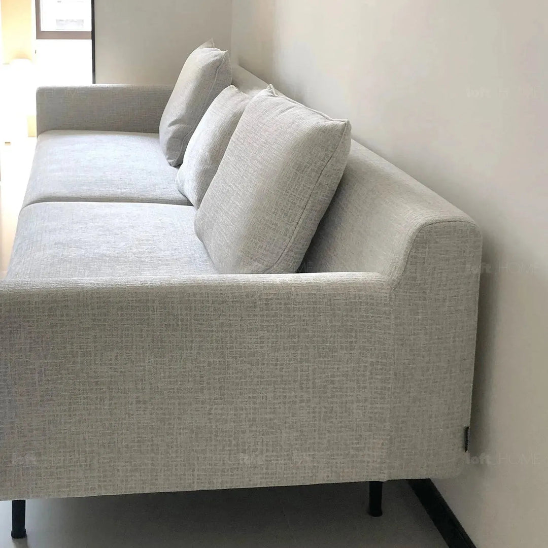 Minimalist fabric 3.5 seater sofa ann detail 4.