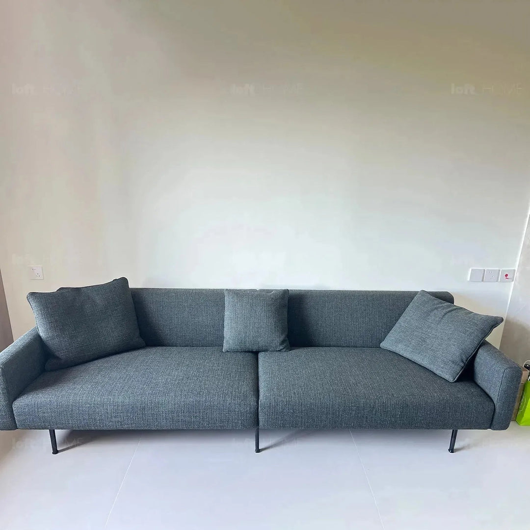 Minimalist fabric 3.5 seater sofa ann detail 5.