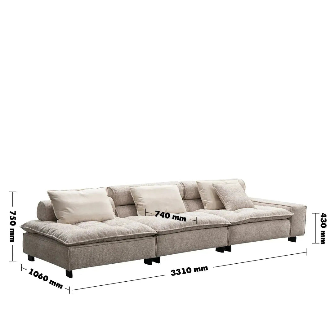 Modern Mixed Weave Fabric 5 Seater Sofa AUMN