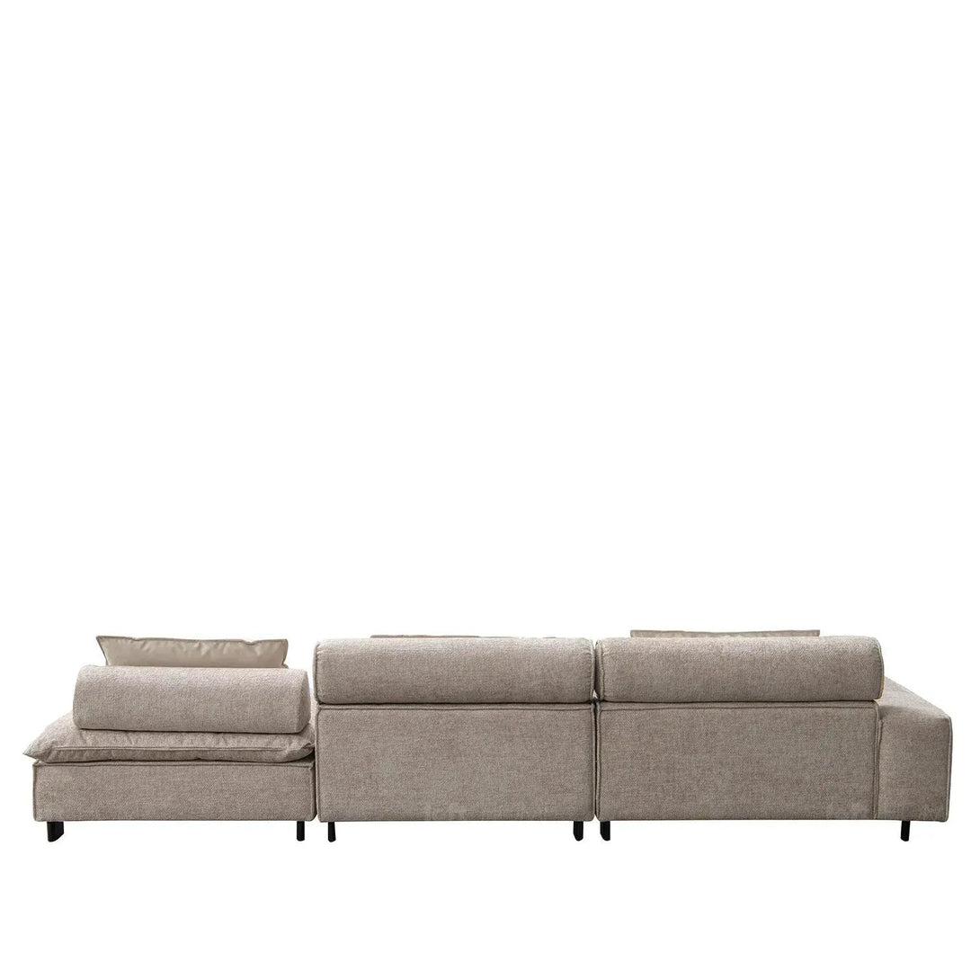 Modern mixed weave fabric 5 seater sofa aumn color swatches.