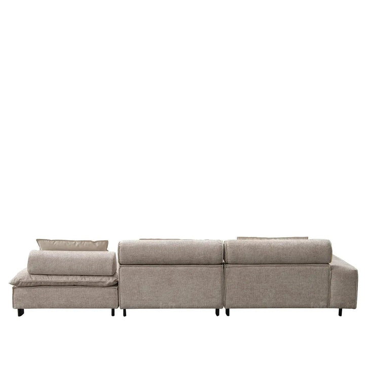 Modern mixed weave fabric 5 seater sofa aumn color swatches.