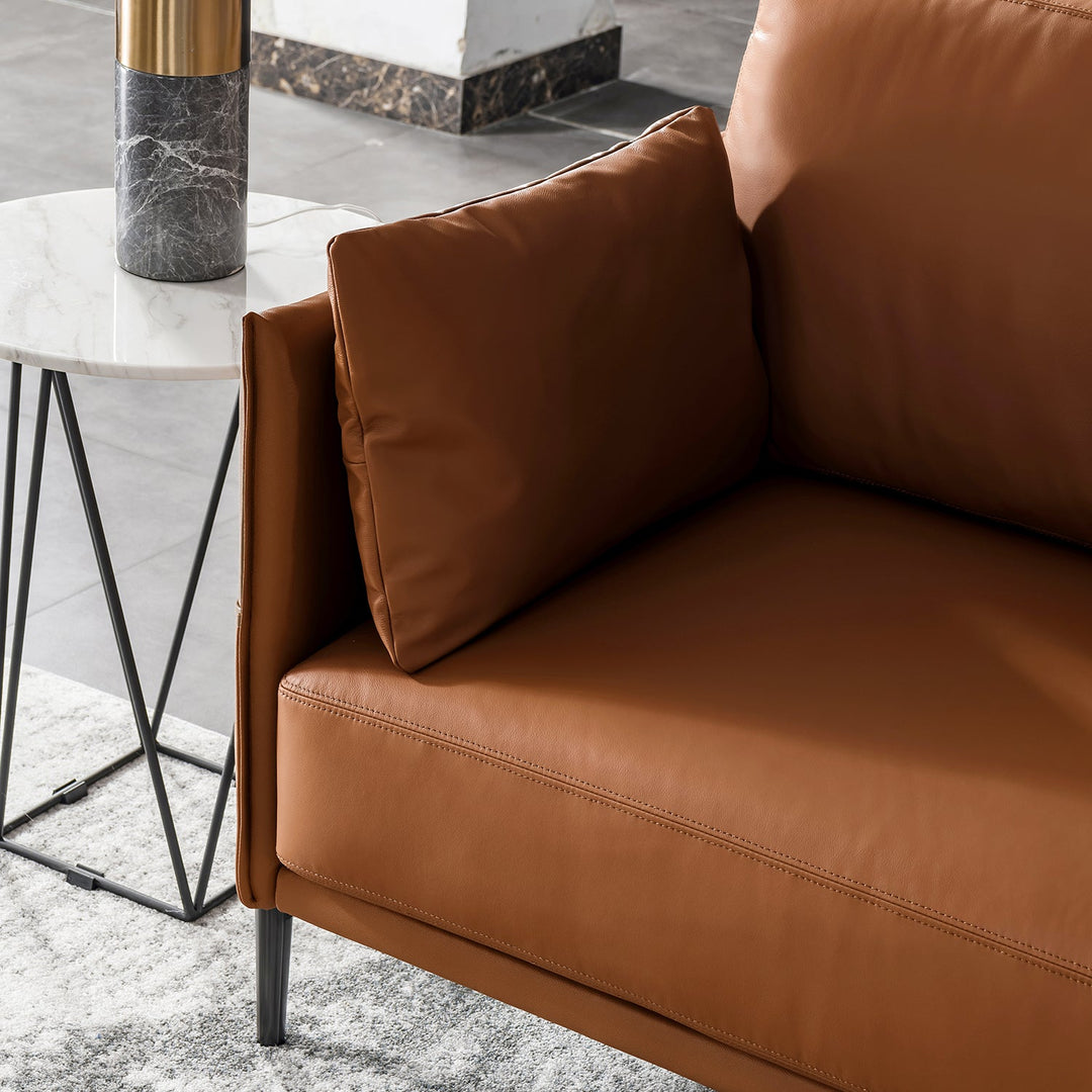 Minimalist Genuine Leather 1 Seater Sofa DANTE