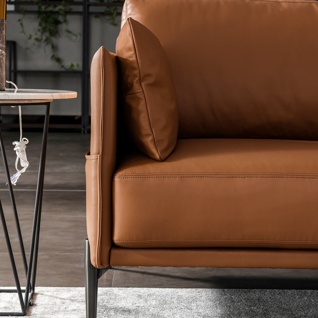 Minimalist Genuine Leather 3 Seater Sofa DANTE