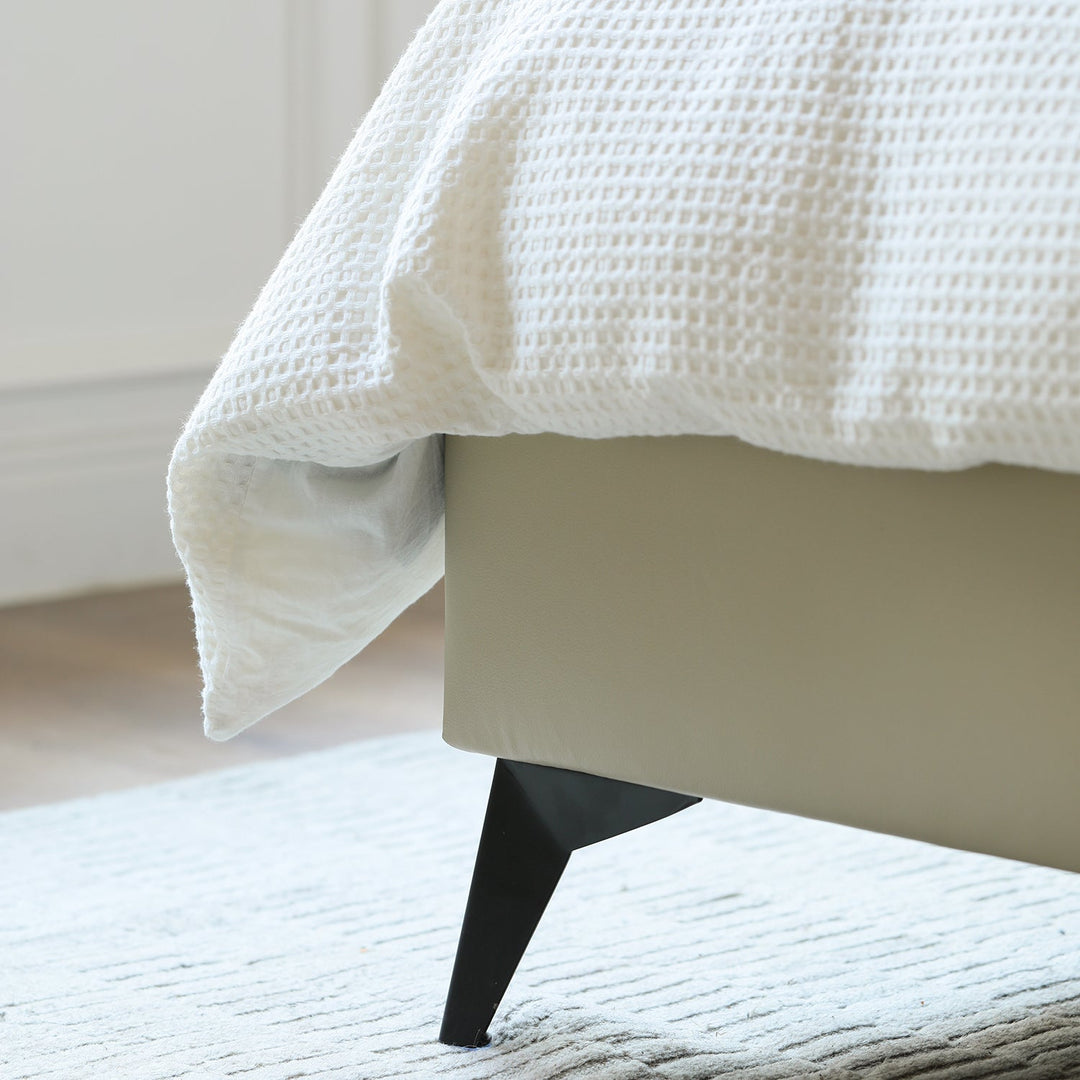 Minimalist Genuine Leather Bed Frame CALMA