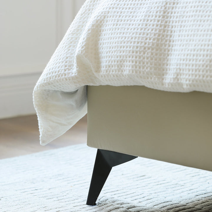 Minimalist Genuine Leather Bed Frame CALMA