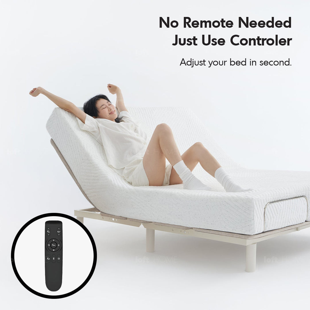 Minimalist Metal Electric Adjustable Bed Slat With Mattress 2IN1 Set UPONE