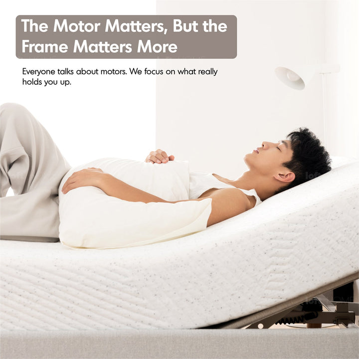 Minimalist Metal Electric Adjustable Bed Slat With Mattress 2IN1 Set UPONE