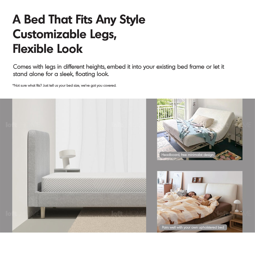 Minimalist Metal Electric Adjustable Bed Slat With Mattress 2IN1 Set UPONE