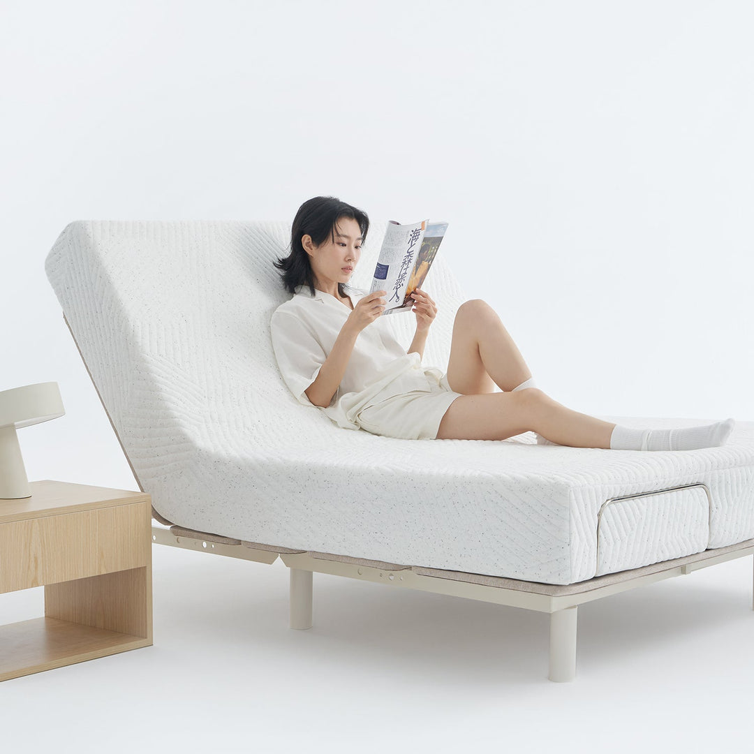 Minimalist Metal Electric Adjustable Bed Slat With Mattress 2IN1 Set UPONE