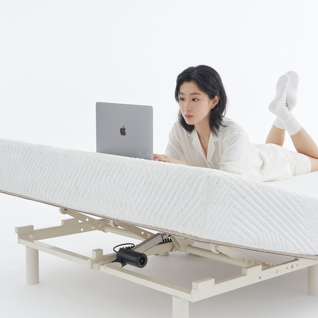 Minimalist Metal Electric Adjustable Bed Slat With Mattress 2IN1 Set UPONE
