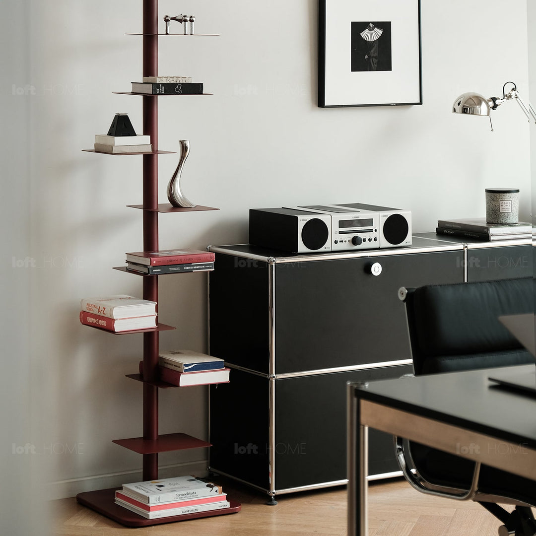 Minimalist Steel Revolving Bookshelf STACK