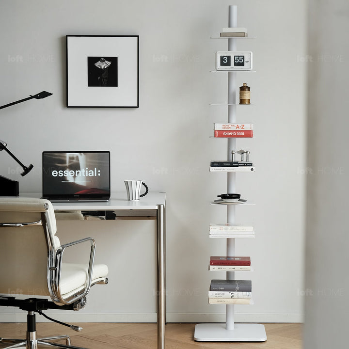Minimalist Steel Revolving Bookshelf STACK