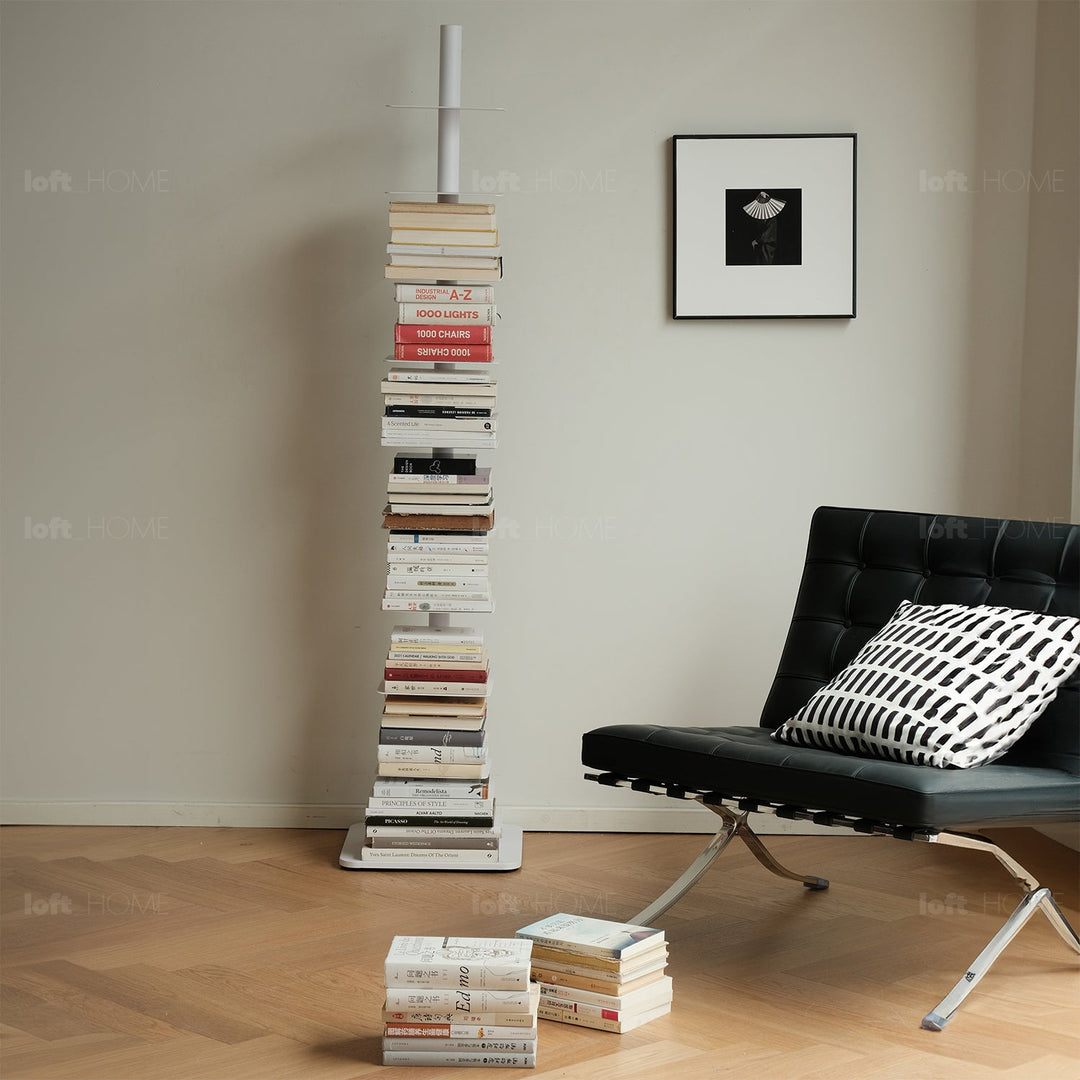 Minimalist Steel Revolving Bookshelf STACK