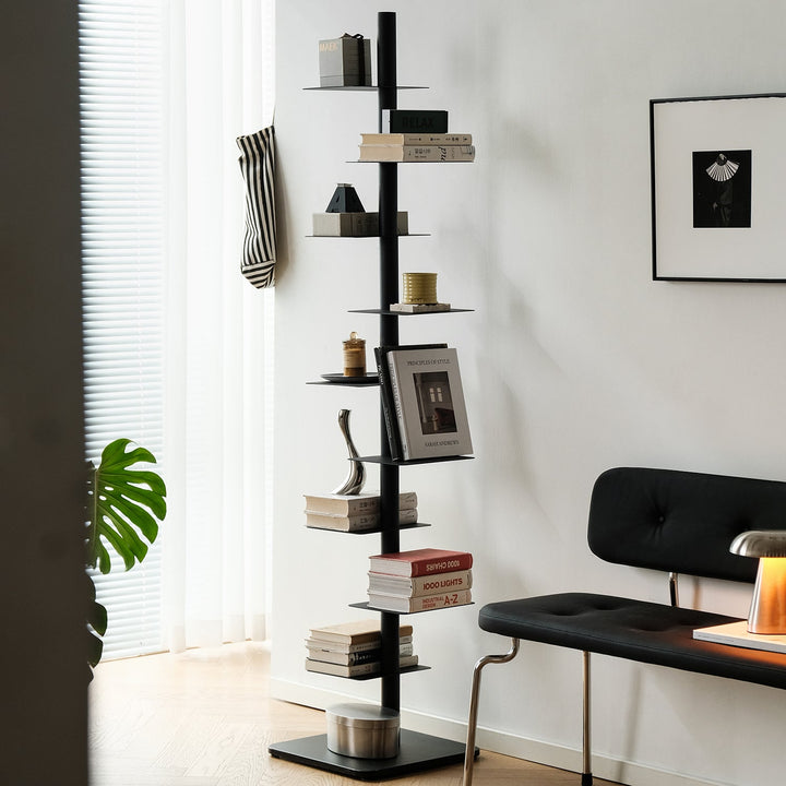 Minimalist Steel Revolving Bookshelf STACK
