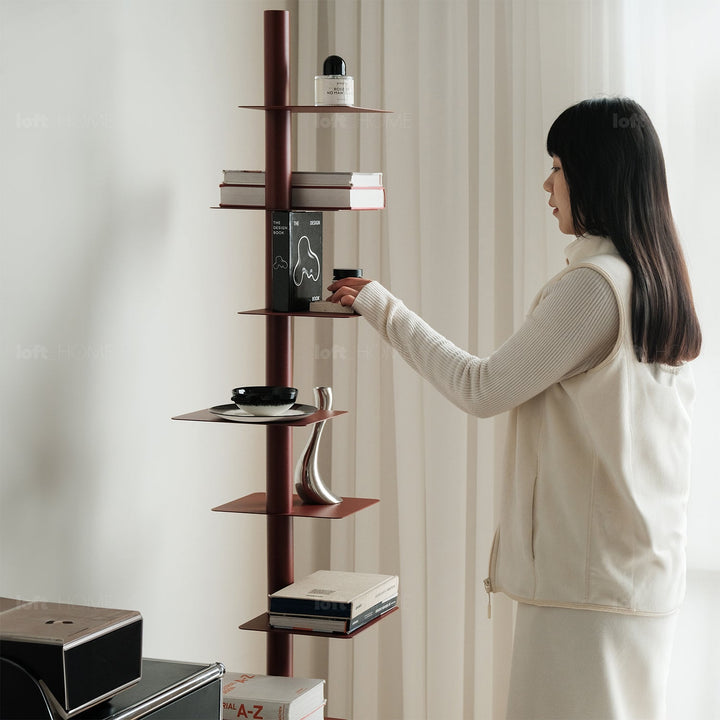 Minimalist Steel Revolving Bookshelf STACK