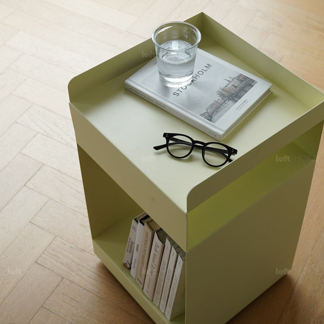 Bauhaus steel side table rubik layered structure.