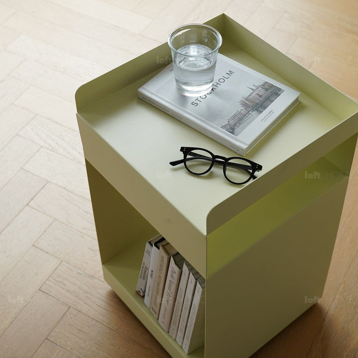 Bauhaus steel side table rubik layered structure.