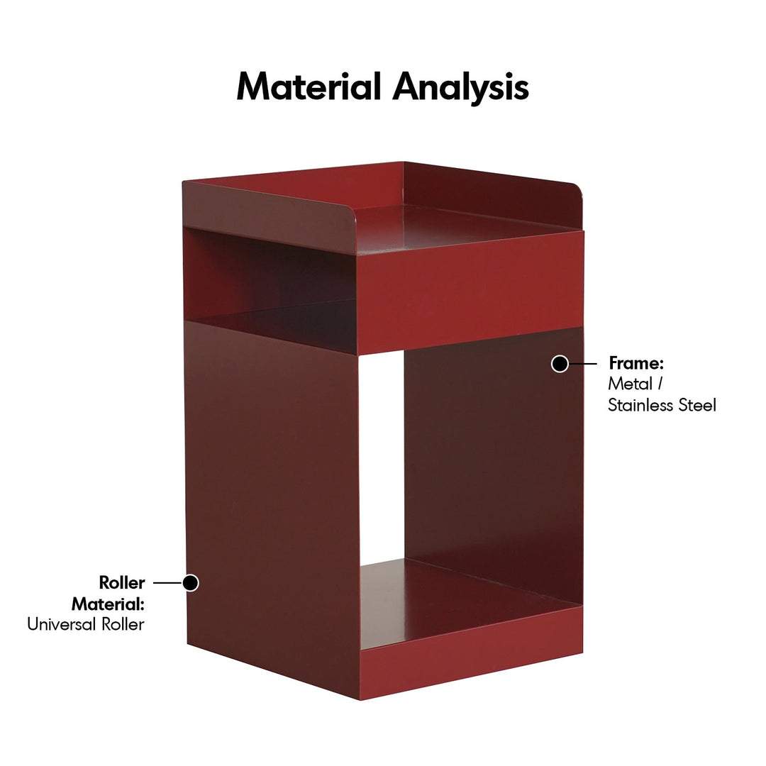 Minimalist Steel Side Table RUBIK