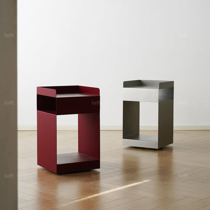 Minimalist Steel Side Table RUBIK