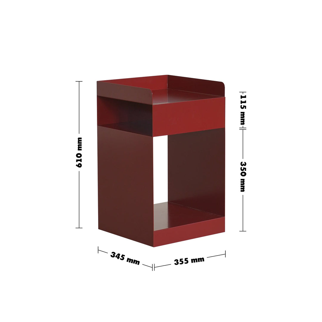 Minimalist steel side table rubik size charts.