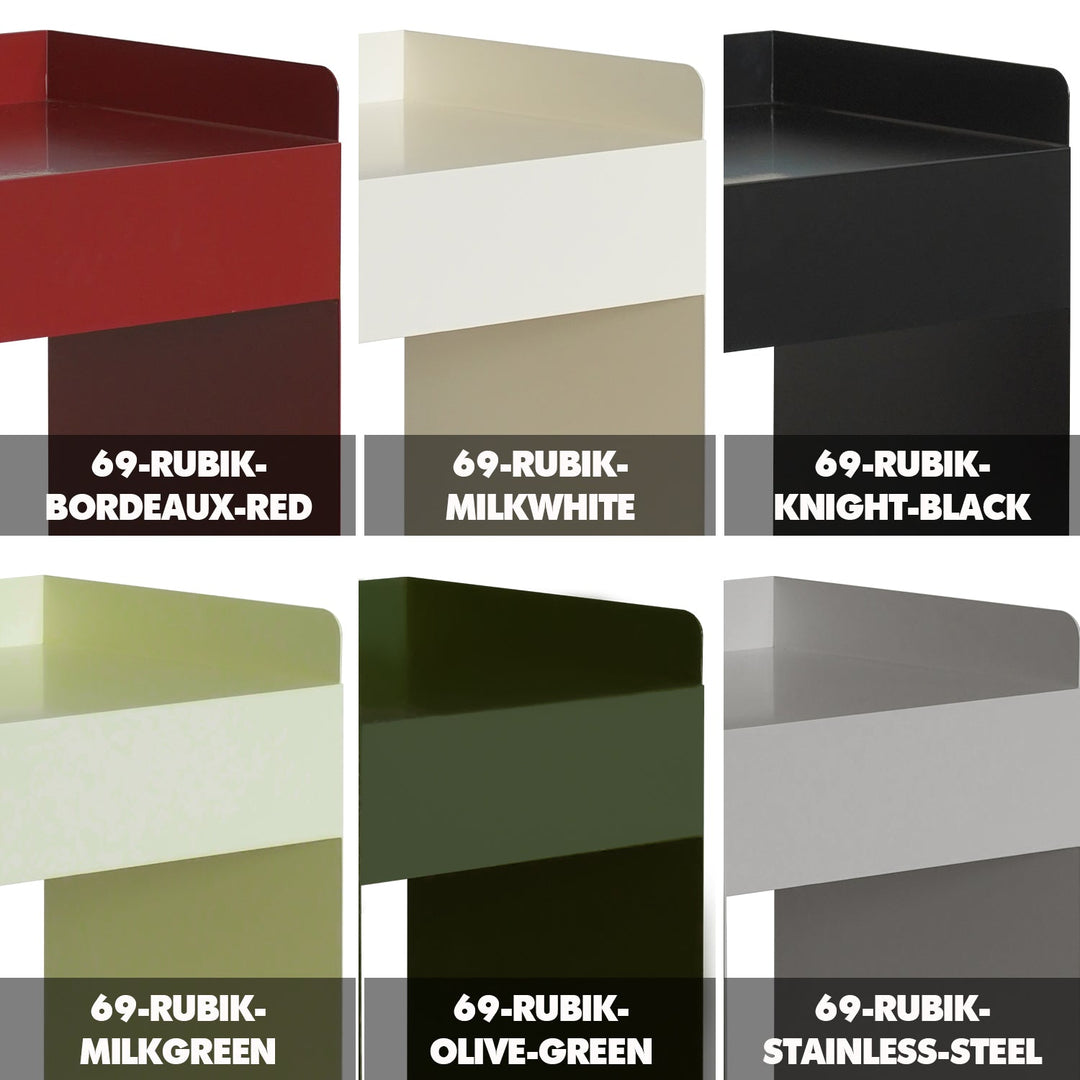 Bauhaus steel side table rubik color swatches.
