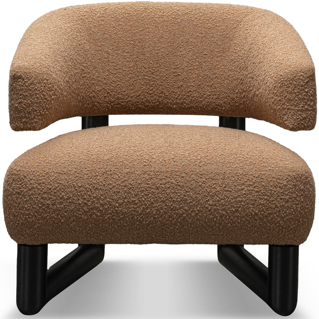 Cream Boucle Fabric 1 Seater Sofa ARC