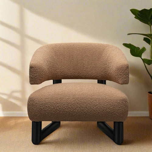 Cream Boucle Fabric 1 Seater Sofa ARC Good to Know Preview-1
