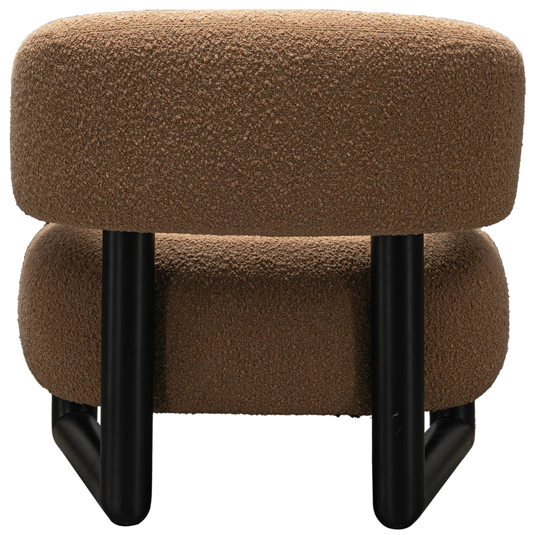 Cream Boucle Fabric 1 Seater Sofa ARC