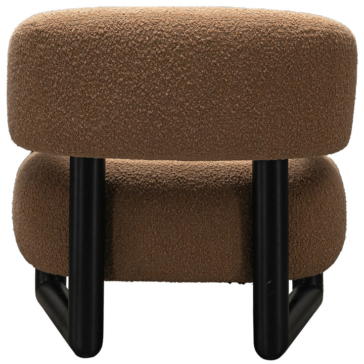 Cream Boucle Fabric 1 Seater Sofa ARC