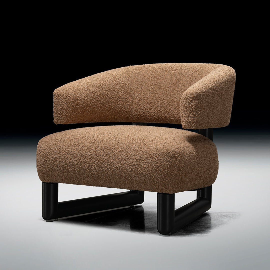 Cream Boucle Fabric 1 Seater Sofa ARC