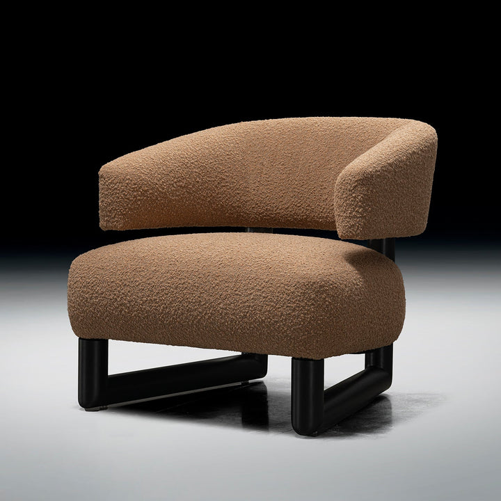 Cream Boucle Fabric 1 Seater Sofa ARC