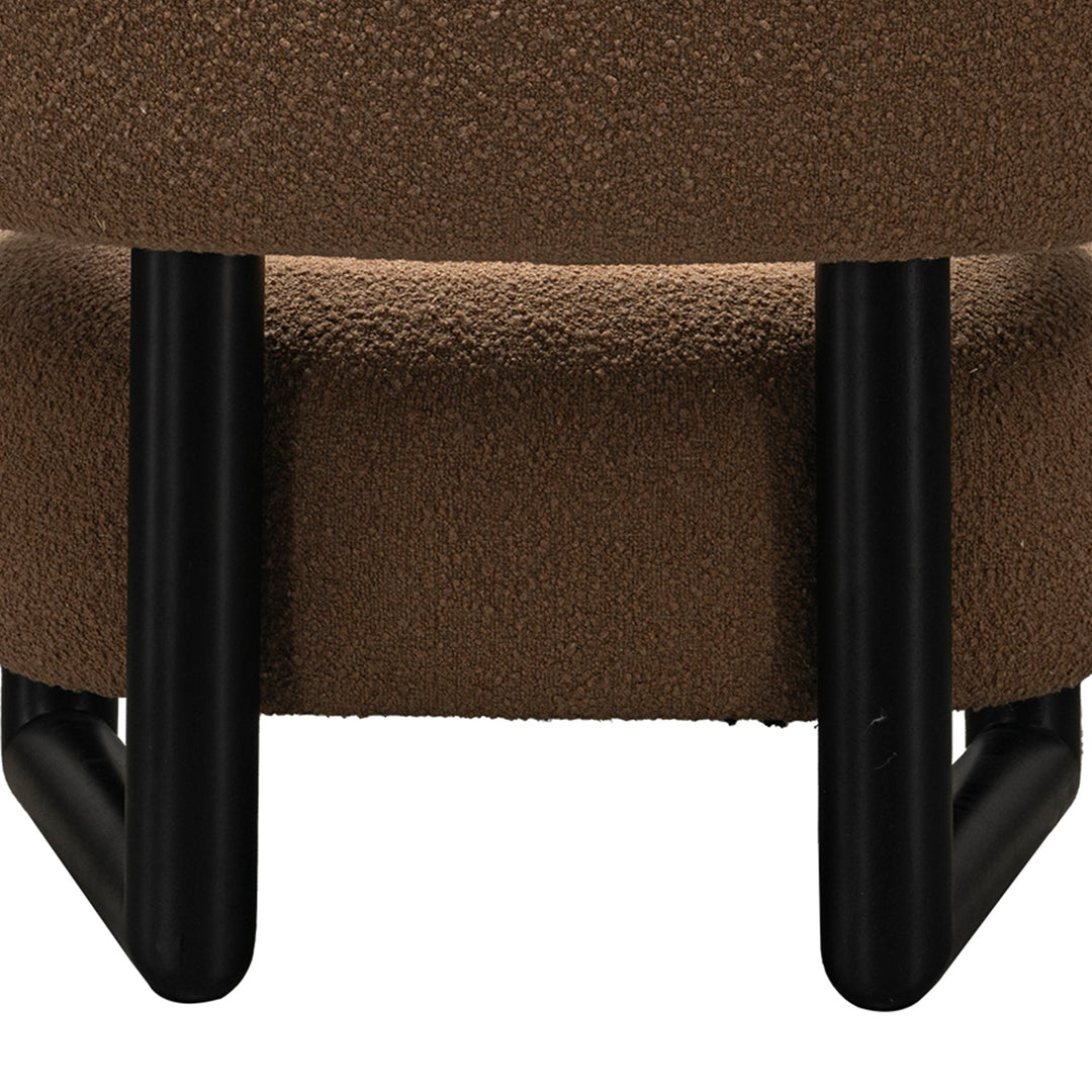 Cream Boucle Fabric 1 Seater Sofa ARC