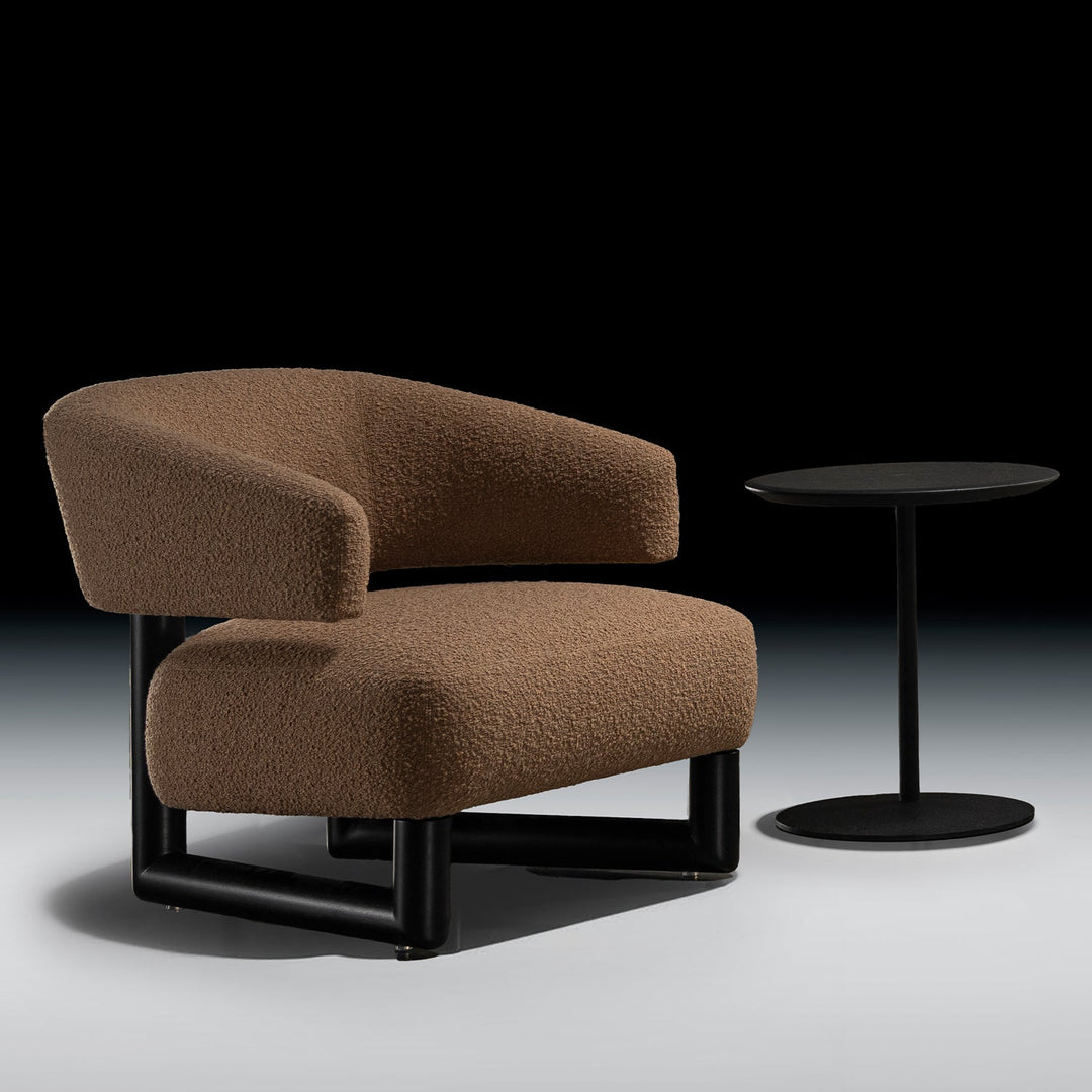 Cream Boucle Fabric 1 Seater Sofa ARC