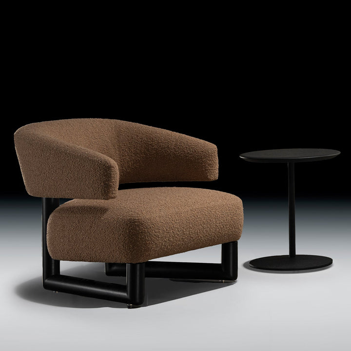 Cream Boucle Fabric 1 Seater Sofa ARC