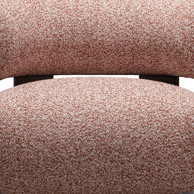 Cream boucle fabric 1 seater sofa bubble material variants.